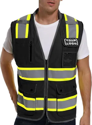 Reflective Safety Vest for Men and Women - High Visibility Construction Vest - Dual Tone Reflective Strips