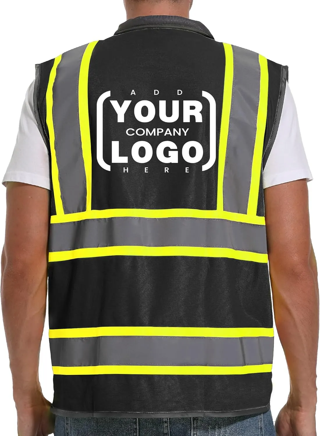 Reflective Safety Vest for Men and Women - High Visibility Construction Vest - Dual Tone Reflective Strips