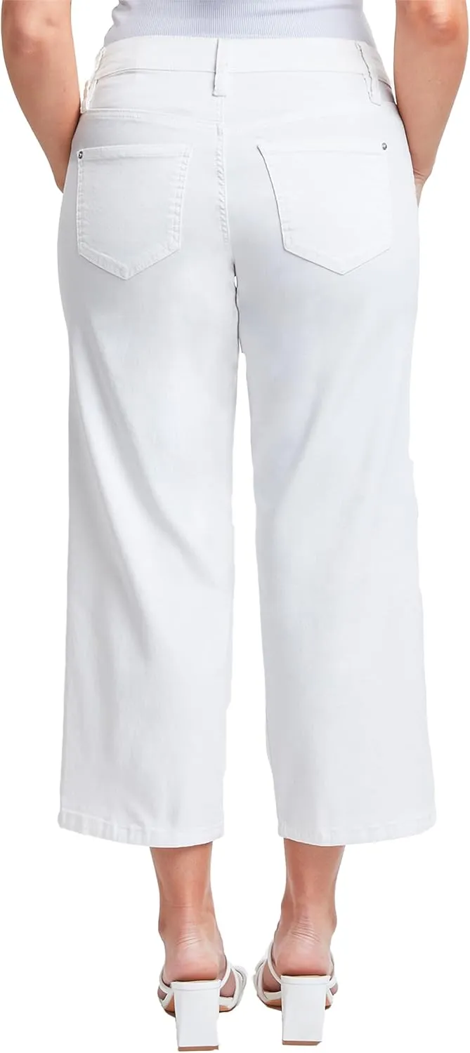 Royalty For Me Womens Women's Hyperstretch High Rise Wide Leg Flood Pantspants
