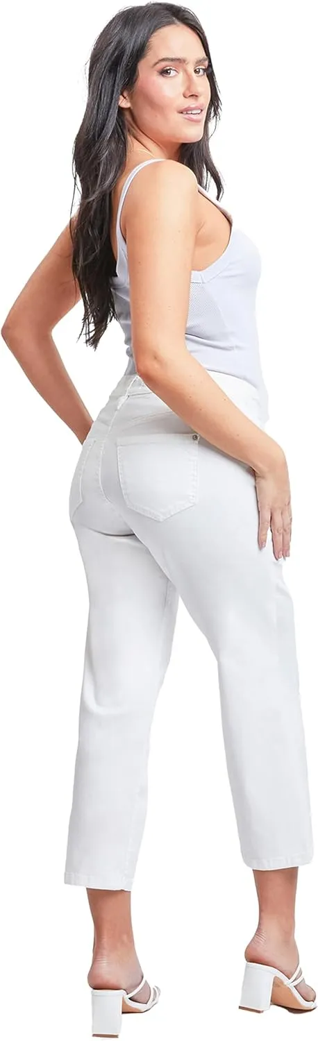Royalty For Me Womens Women's Hyperstretch High Rise Wide Leg Flood Pantspants