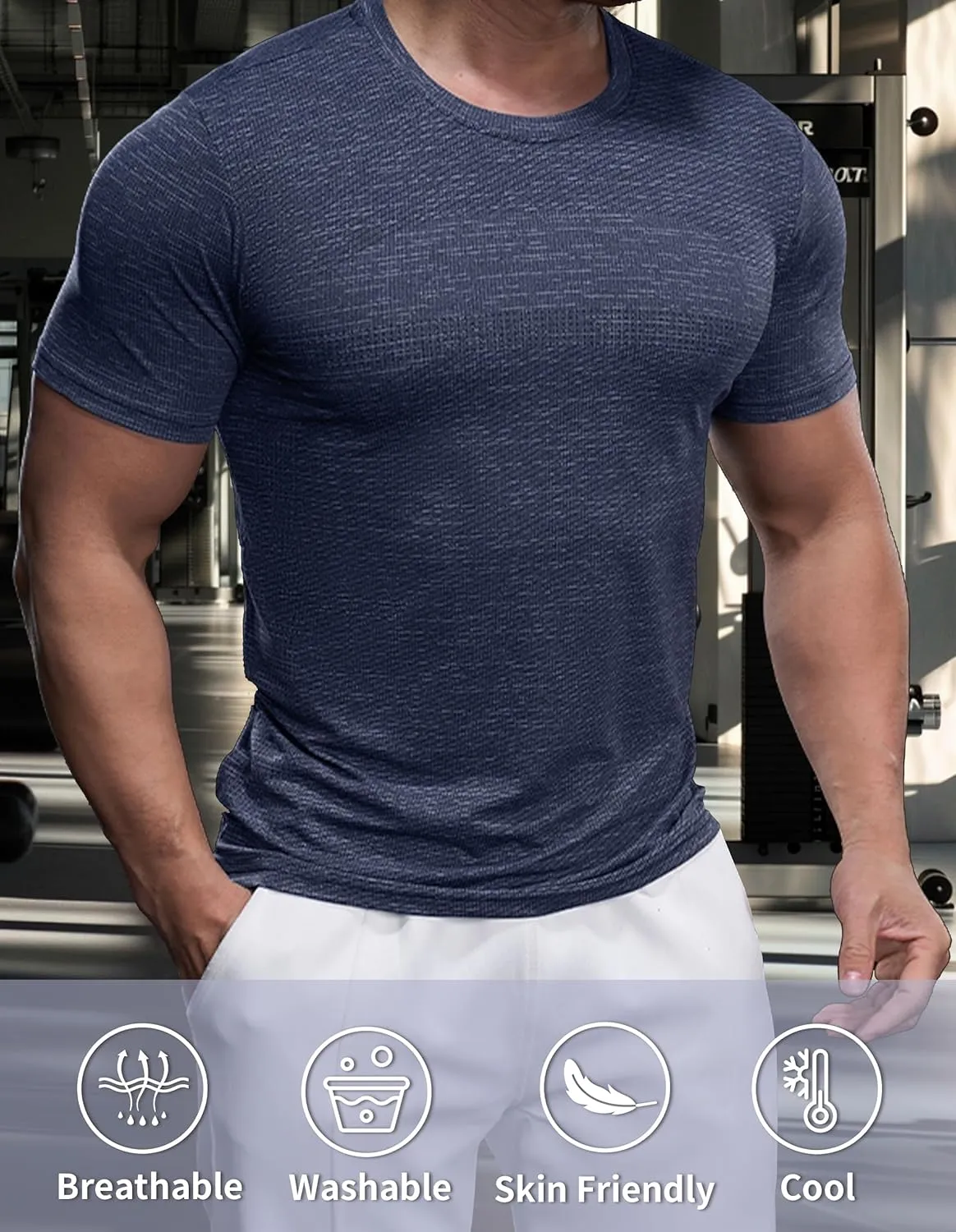 Selected Softest Quick Dry Short Sleeve Crew Neck Men's T-Shirt Utmost Breathable Comfort Moisture Wicking Tee