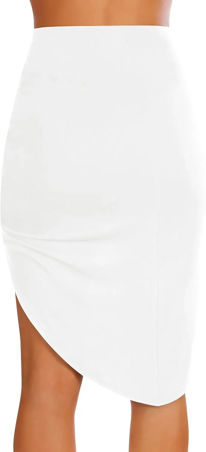 Sexy Mini Skirts for Women Bodycon High Waisted Boho High Low Pencil Summer Skirt. Beach,Office,Clubwear,Date Nightout