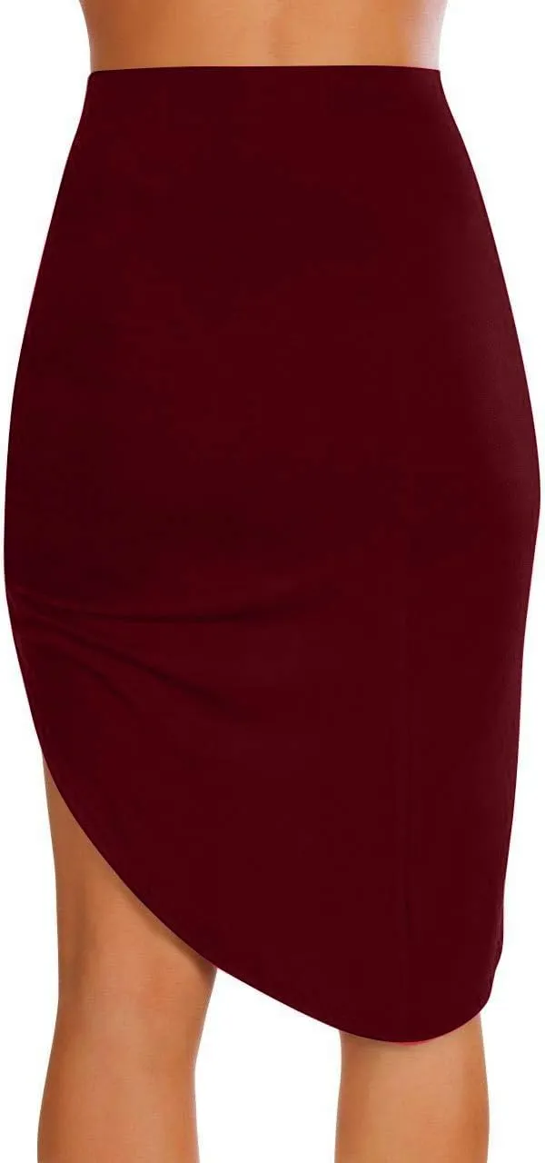 Sexy Mini Skirts for Women Bodycon High Waisted Boho High Low Pencil Summer Skirt. Beach,Office,Clubwear,Date Nightout