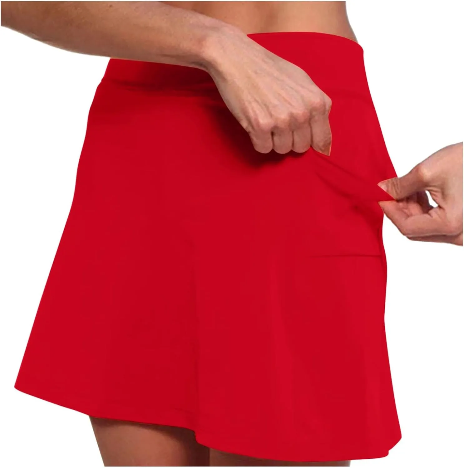 Skorts for Women with Pockets High Waist Tummy Control Yoga Shorts Casual Athletic Tennis Mini Skirt with Shorts Underneath