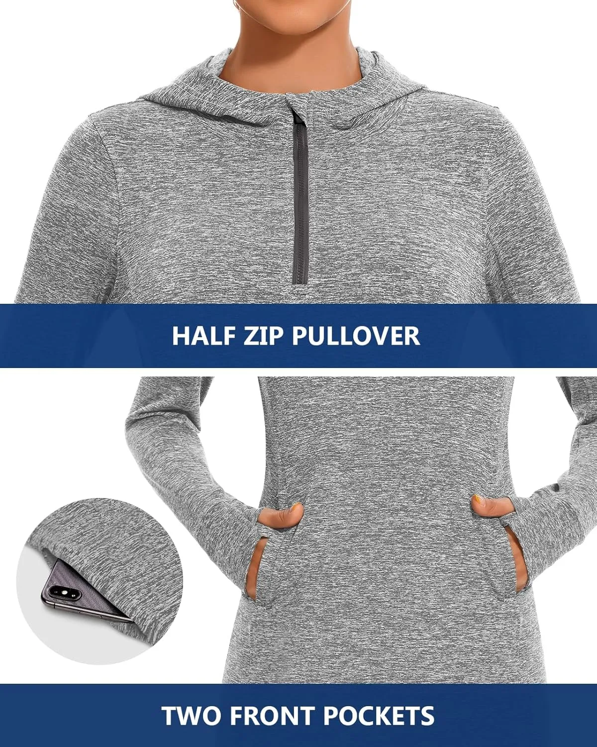 Soneven Women's Fleece Sweatshirt Dress Warm Pullover Long Sleeve Thermal Hoodie Dresses Winter Outfits with Pocket