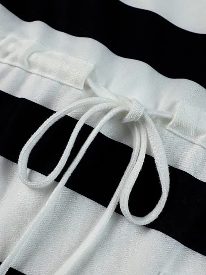 Summer Dresses for Women,Trendy Striped Sleeveless Halter Strap Beach Mini Sundresses Boho Flowy Dress with Pockets