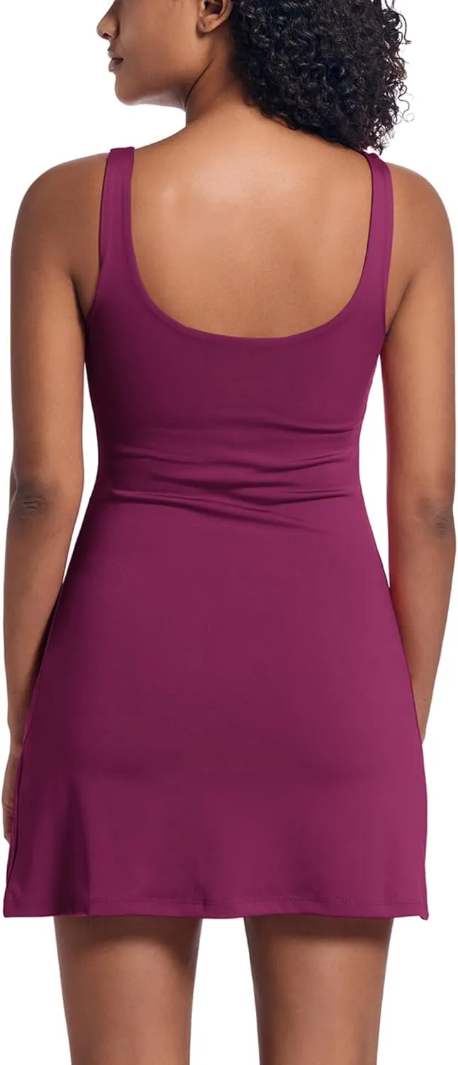 Tennis Dress for Women with Built-in Shorts & Pockets Athletic Golf Dress for Exercise Sports
