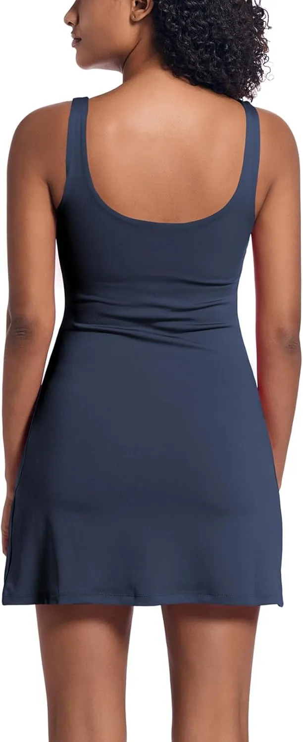 Tennis Dress for Women with Built-in Shorts & Pockets Athletic Golf Dress for Exercise Sports