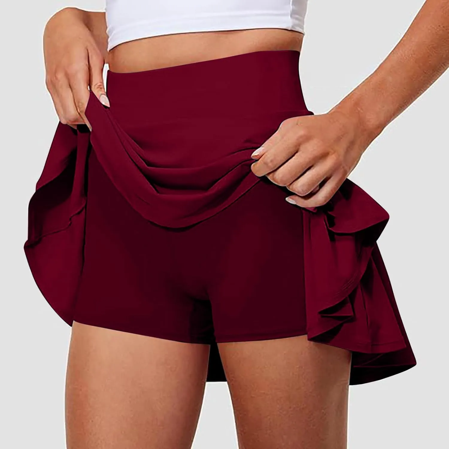 Tennis Skirts for Women Built in Shorts High Waisted Skorts Mini Skirt with Pockets for Golf Athletic Running Workout