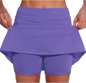 Tennis Skirts for Women with Shorts Stretch Sports Gym Skorts Casual Running Skirt Workout High Waist Summer Shorts