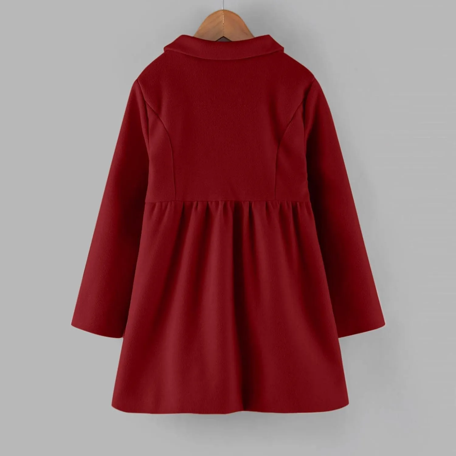 Toddler Baby Girls Classic Wool Blend Coat Winter Double Breasted Trench Coat Outwear Pea Coat Jacket