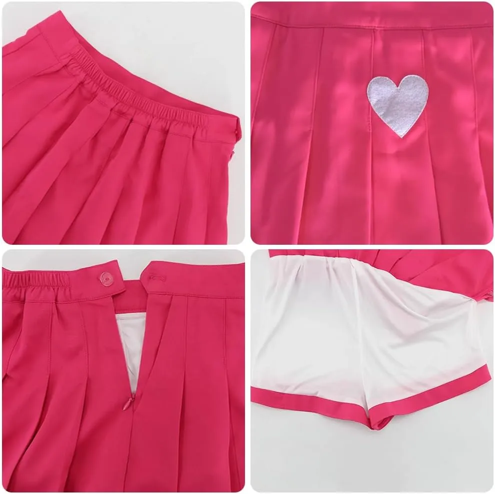 Toddler Little & Big Girl's High Waist School Uniform Elastic Waist Pleated Skirt with Shorts, US 2 Years - 14 Years