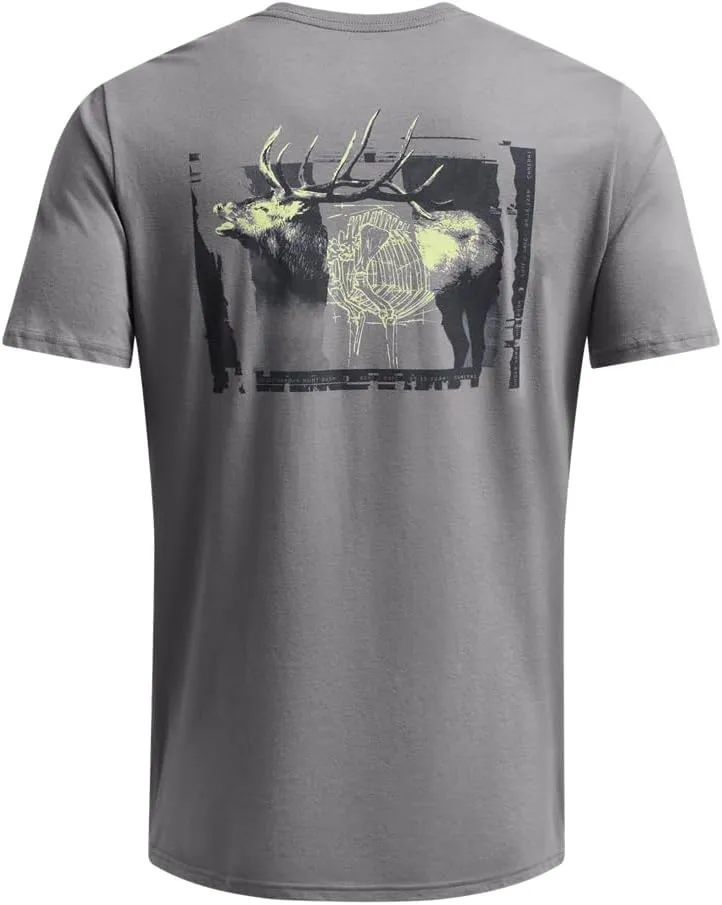 Under Armour Mens Schematic Elk Short Sleeve T Shirt | Casual Hunting Apparel | Elk and Antler Graphic Tee