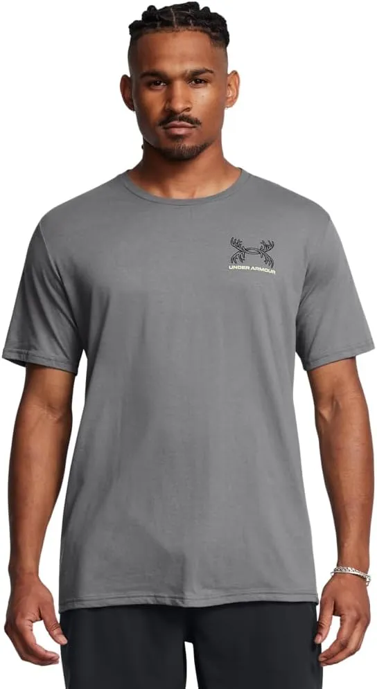 Under Armour Mens Schematic Elk Short Sleeve T Shirt | Casual Hunting Apparel | Elk and Antler Graphic Tee
