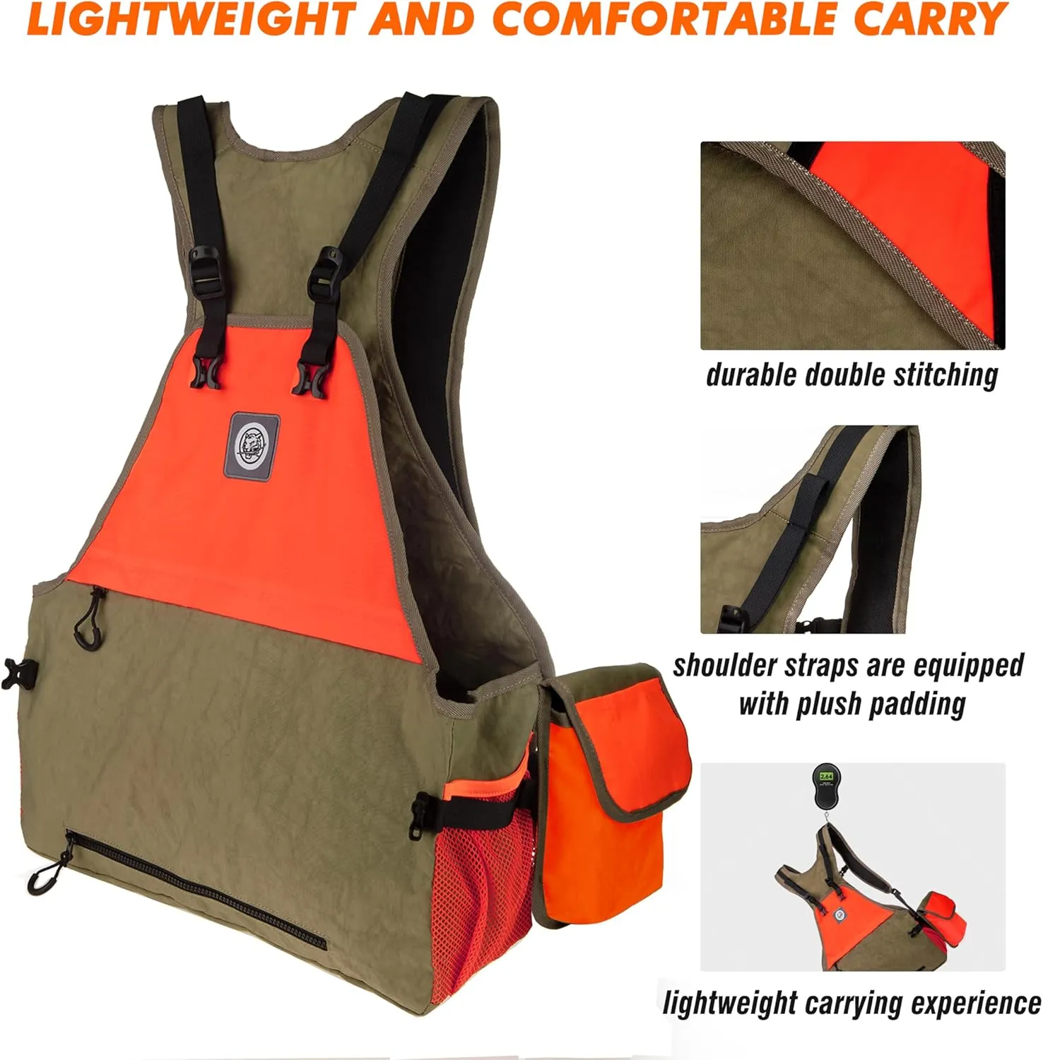 Upland Hunting Vest Adjustable Upland Bird Hunting Vest Pheasant Hunting Strap Vest
