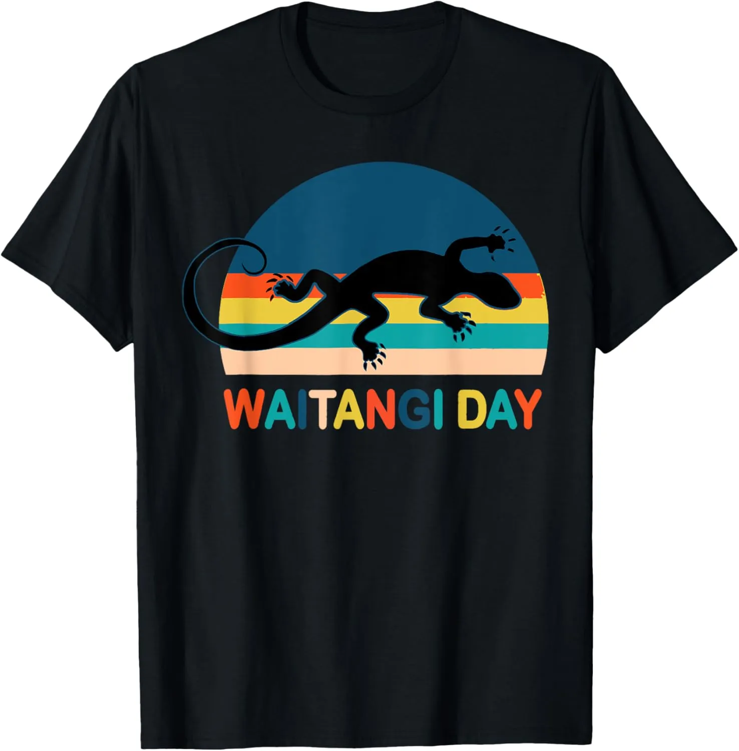 Waitangi Day Design Vintage Sunset New Zealand T-Shirt