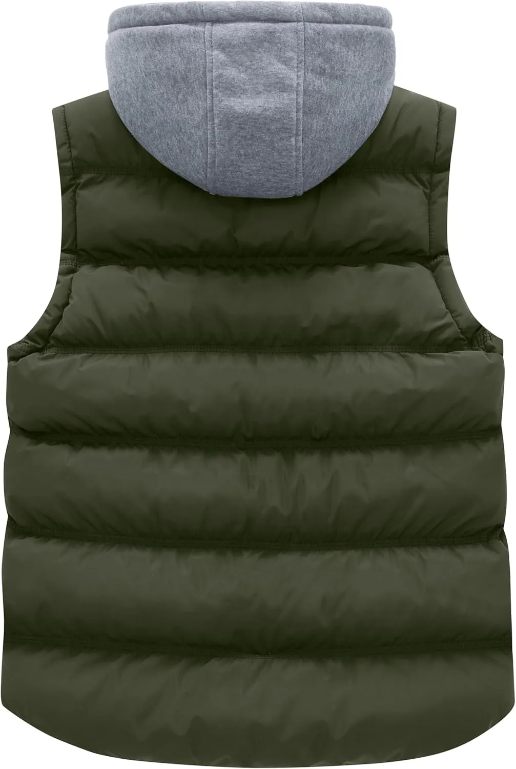Wantdo Men's Thicken Winter Vest Water-Resistant Puffer Jacket Thicken Vest with Removable Hood
