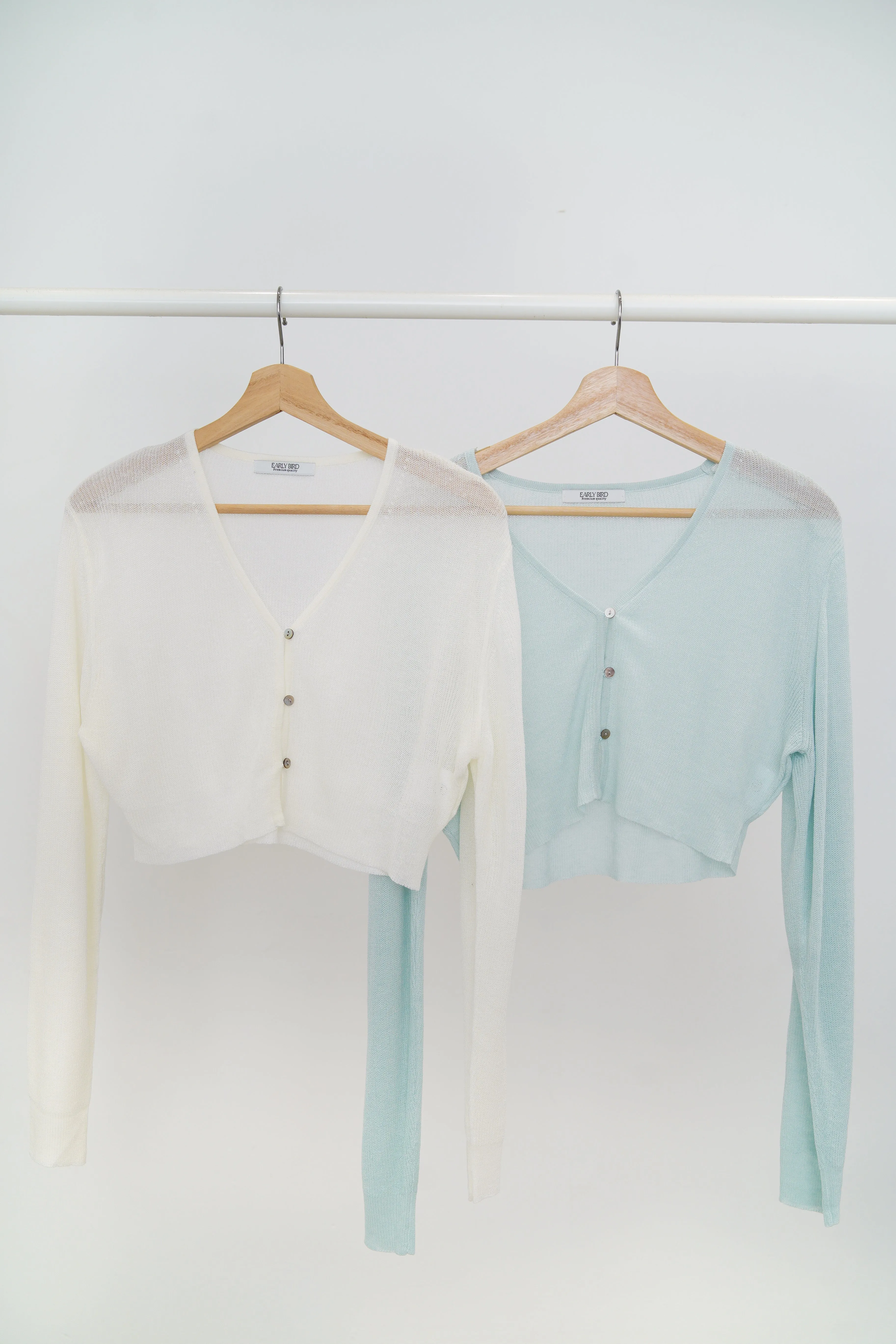 White crop summer cardigan