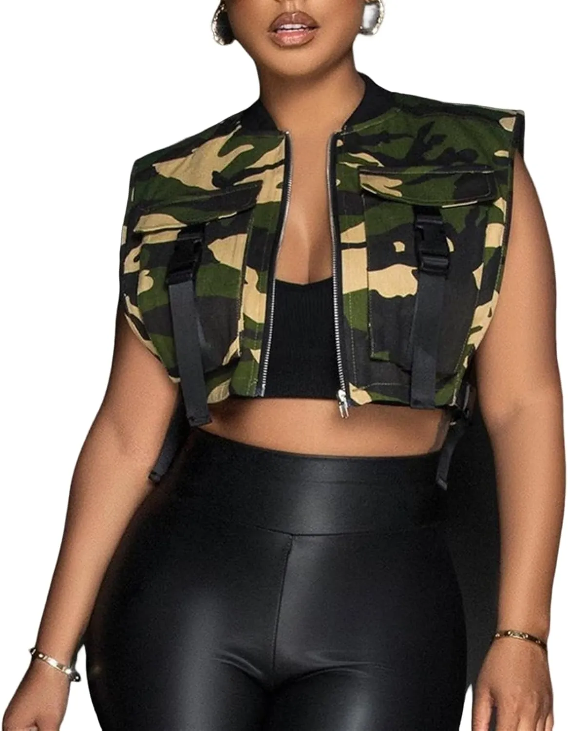 Women 2024 Summer Fashion Causal Denim Vest Sexy Tank Tops Relax Fit Cropped Jean Vest Jacket