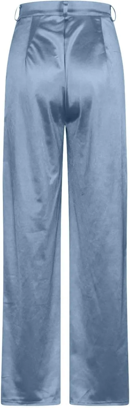 Women Cargo Pants High Waisted Joggers Soft Casual Baggy Sweatpants Wide Leg Straight Slacks Solid Trendy Trousers