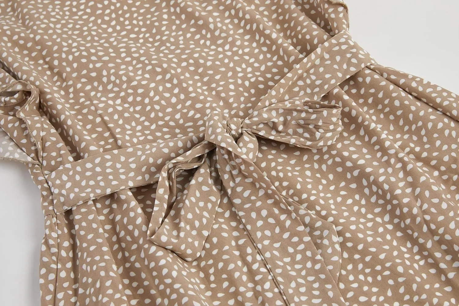 Women Floral Mini Dress Sexy V Neck Ruffle Flutter Sleeve Polka Dot Summer Dresses