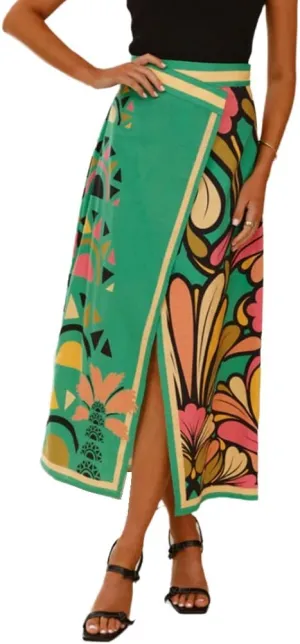 Women Floral Skirt Casual Split Midi Long Skirt Summer Vacation Outfits