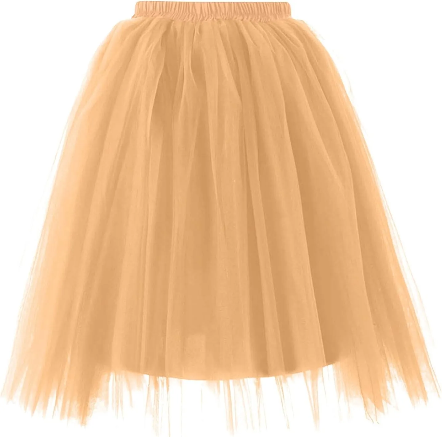 Women's 1950s Petticoat Skirts Adult Puffy Tutu Skirt Pleated Tulle Petticoat Tutu Underskirt Puffy Tutu Skirt