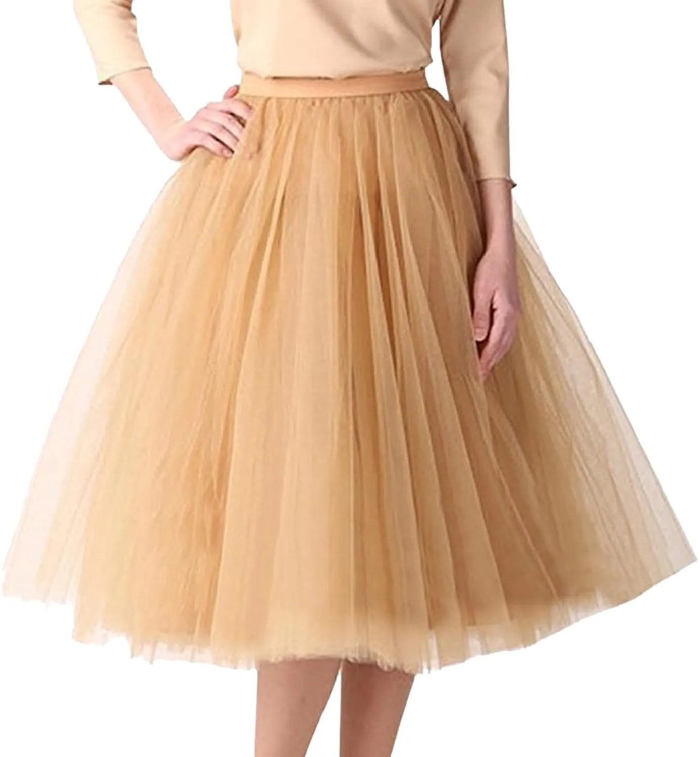 Women's 1950s Petticoat Skirts Adult Puffy Tutu Skirt Pleated Tulle Petticoat Tutu Underskirt Puffy Tutu Skirt