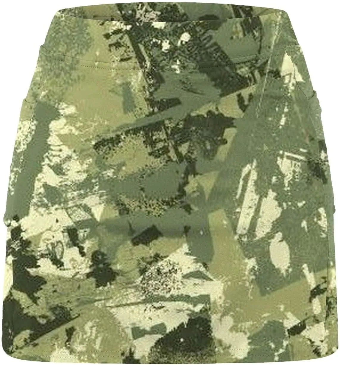 Women's A Line Skort Camo Print Gym Athletic Tennis Stretchy Mini Skirts Comfy Sports Workout Golf 2 in 1 Shorts Underneath