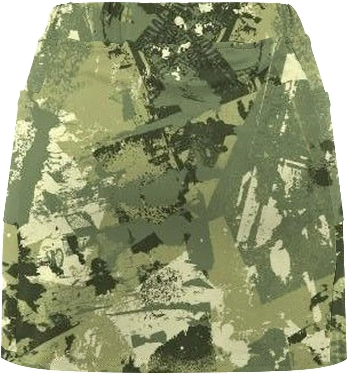 Women's A Line Skort Camo Print Gym Athletic Tennis Stretchy Mini Skirts Comfy Sports Workout Golf 2 in 1 Shorts Underneath
