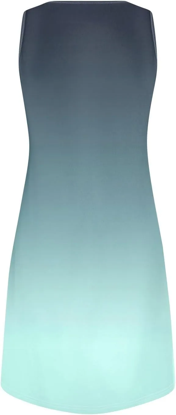 Women's Beach Dresses 2025 Summer V-Neck Sleeveless Tank Mini Sundress, S-3XL