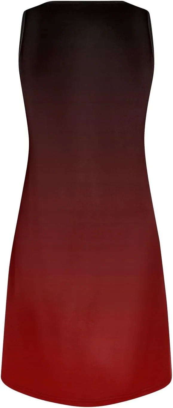 Women's Beach Dresses 2025 Summer V-Neck Sleeveless Tank Mini Sundress, S-3XL