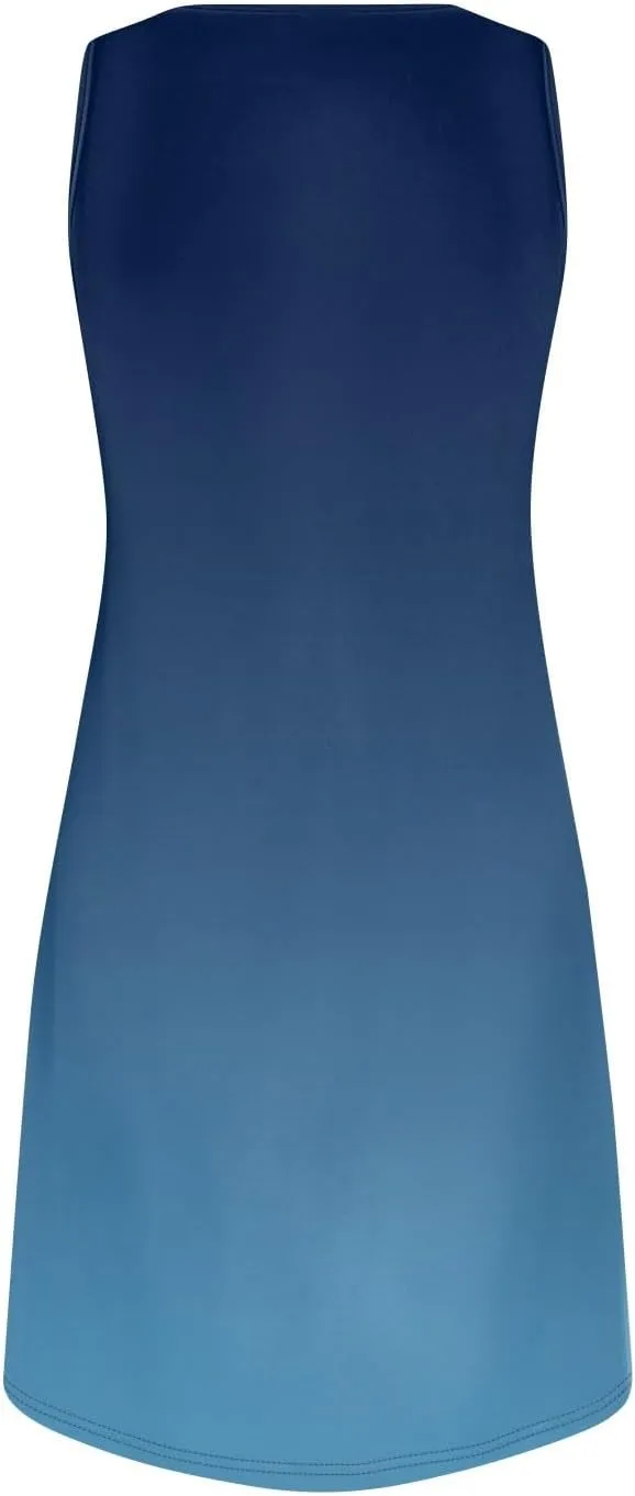 Women's Beach Dresses 2025 Summer V-Neck Sleeveless Tank Mini Sundress, S-3XL