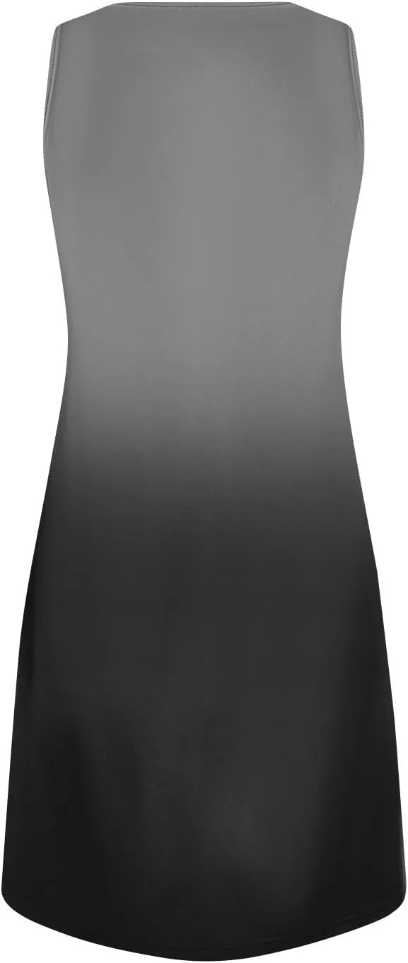 Women's Beach Dresses 2025 Summer V-Neck Sleeveless Tank Mini Sundress, S-3XL