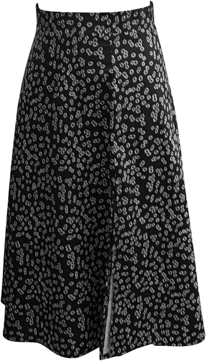 Womens Boho Floral Skirt with Slit Summer Beach Flowy Midi Skirts Sexy High Waisted A-Line Skirts Casual Wraps Skirt Dresses