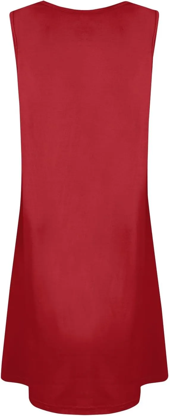 Women's Boho Summer Dresses 2025 Solid V Neck Button Down Sleeveless Tank Sundress with Pockets Mini Dresses, S-3XL