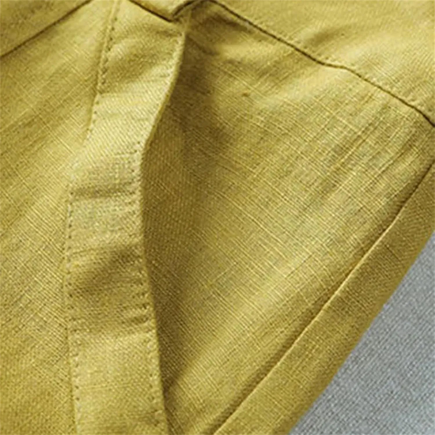 Women's Cotton Linen Casual Wide Leg Pants  High Waist Straight Trousers Vintage Ankle-Length Summer Sweatpants