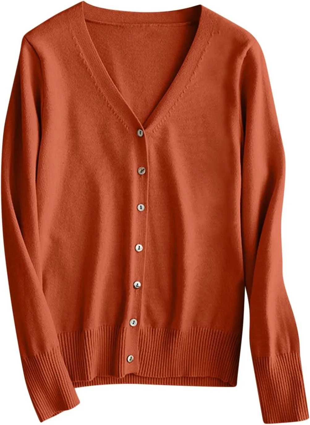Womens Fall 2024 Cardigan Lightweight Long Sleeve Open Front V Neck Cute Cardigans Sweaters Casual Fashion Outerwear