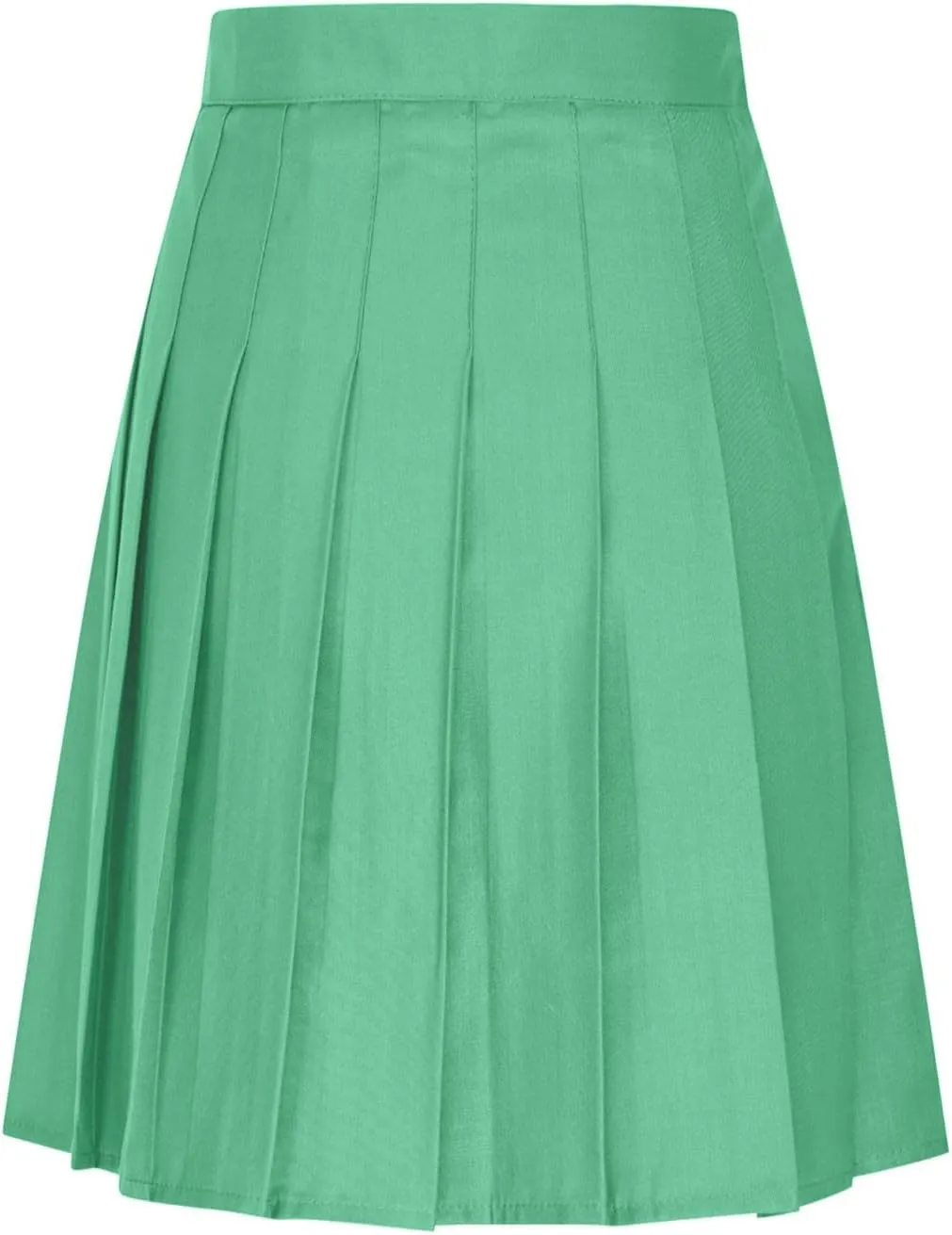 Women's High Waisted Pleated Midi Skirt, Solid Color Basic A-Line Skirts School Uniform Outdoor Sports Tennis Skirt