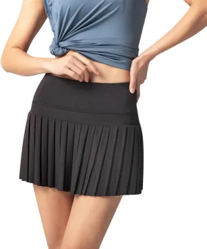 Women's High Waisted Running Skorts Sports Pleated Skirts Ruffle Solid Large Swing Half A Line Skirt Fall Mini