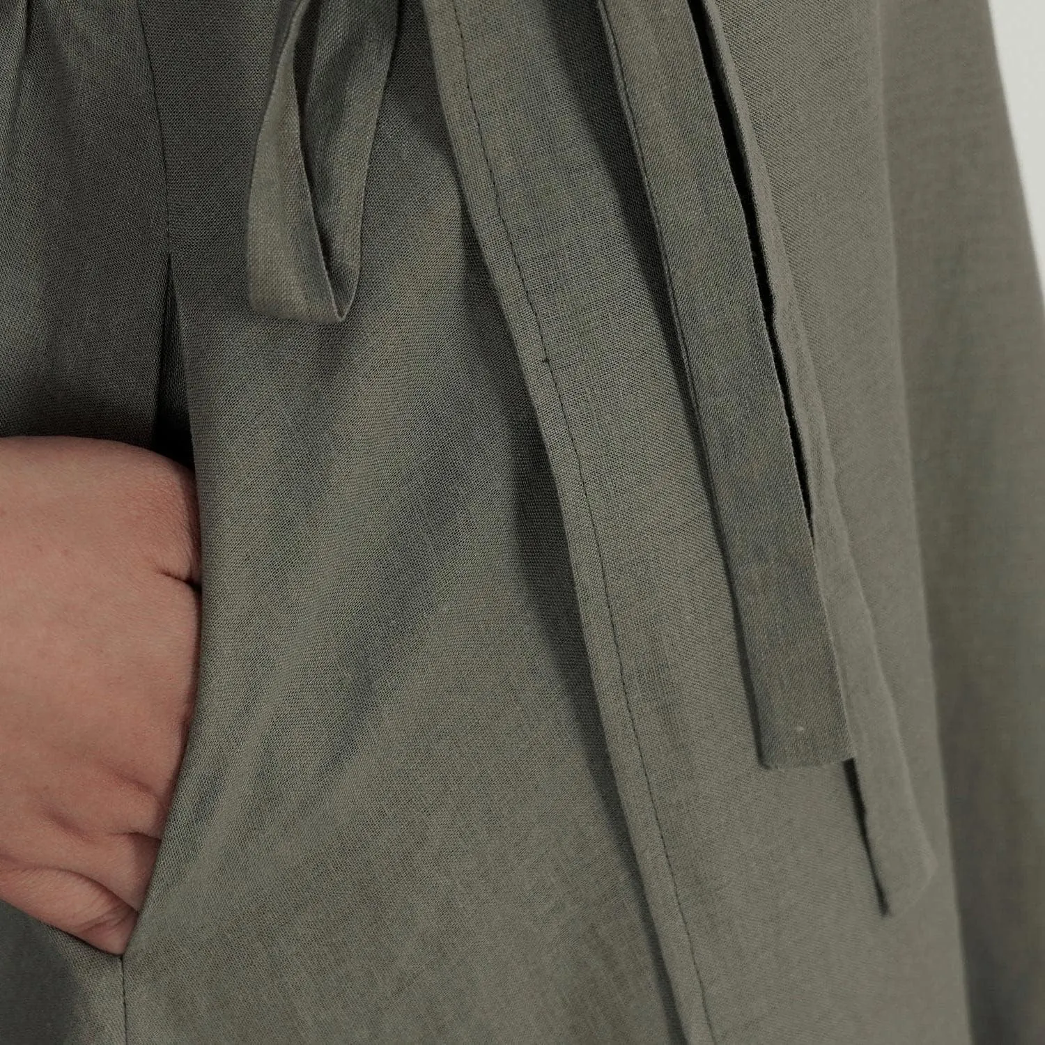 Women's Linen Wrap Skirt Casual Maxi Skirt Vintage A line Linen Skirt