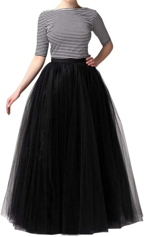 Womens Pleated Princess Mesh Skirt Adult Dancing Skirt Little Girl Pencil Skirt