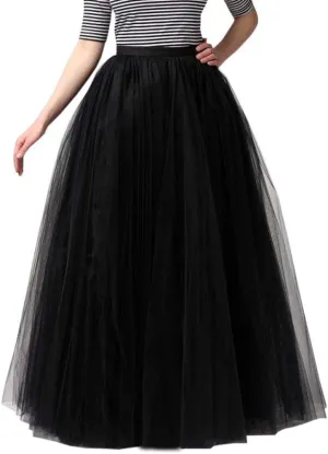 Womens Pleated Princess Mesh Skirt Adult Dancing Skirt Little Girl Pencil Skirt