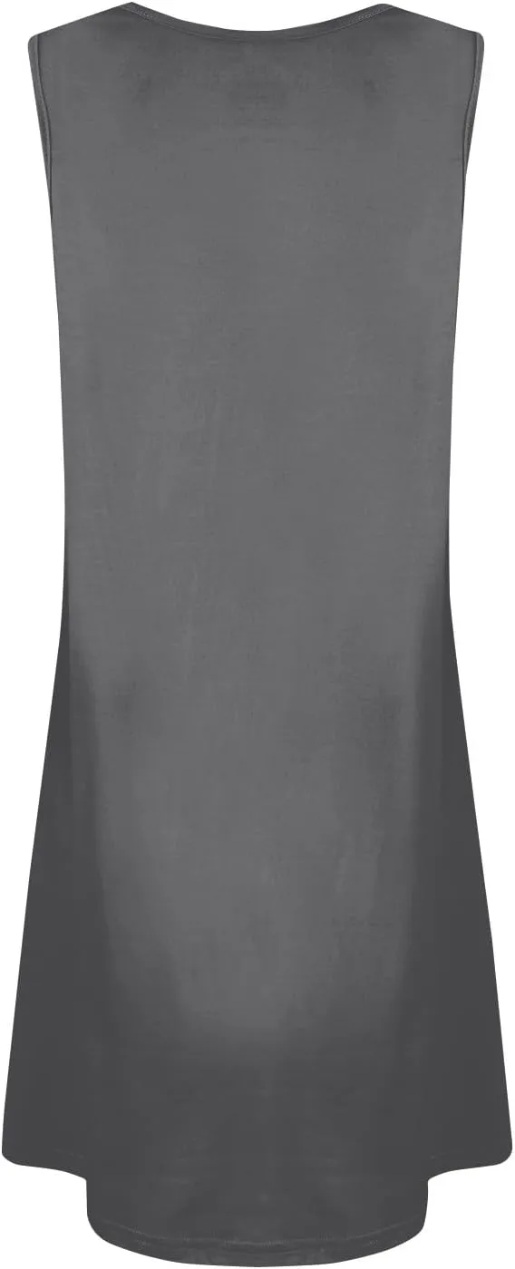 Women's Solid V Neck Button Down Sleeveless Tank Sundress with Pockets Mini Beach Dresses 2025, S-3XL