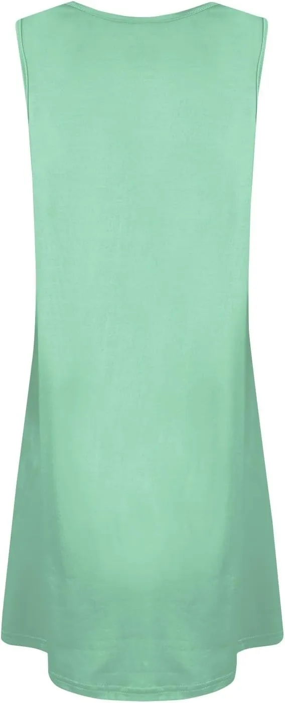 Women's Solid V Neck Button Down Sleeveless Tank Sundress with Pockets Mini Beach Dresses 2025, S-3XL