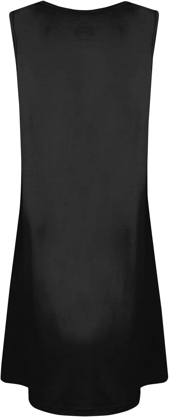 Women's Solid V Neck Button Down Sleeveless Tank Sundress with Pockets Mini Beach Dresses 2025, S-3XL