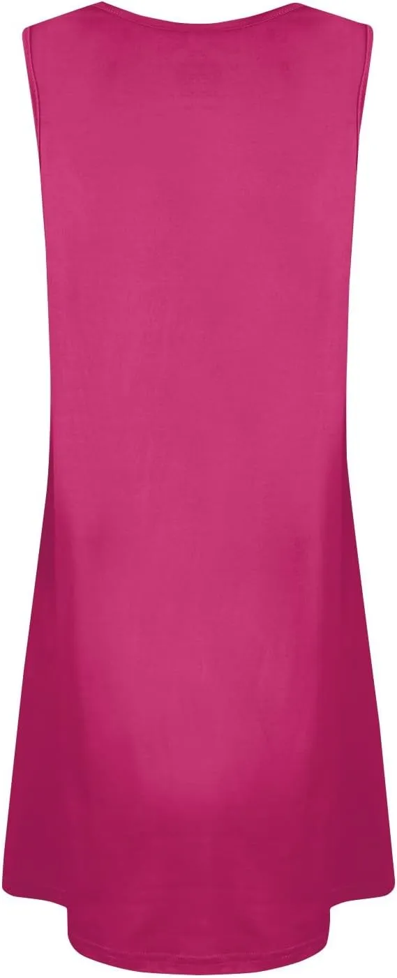 Women's Solid V Neck Button Down Sleeveless Tank Sundress with Pockets Mini Beach Dresses 2025, S-3XL