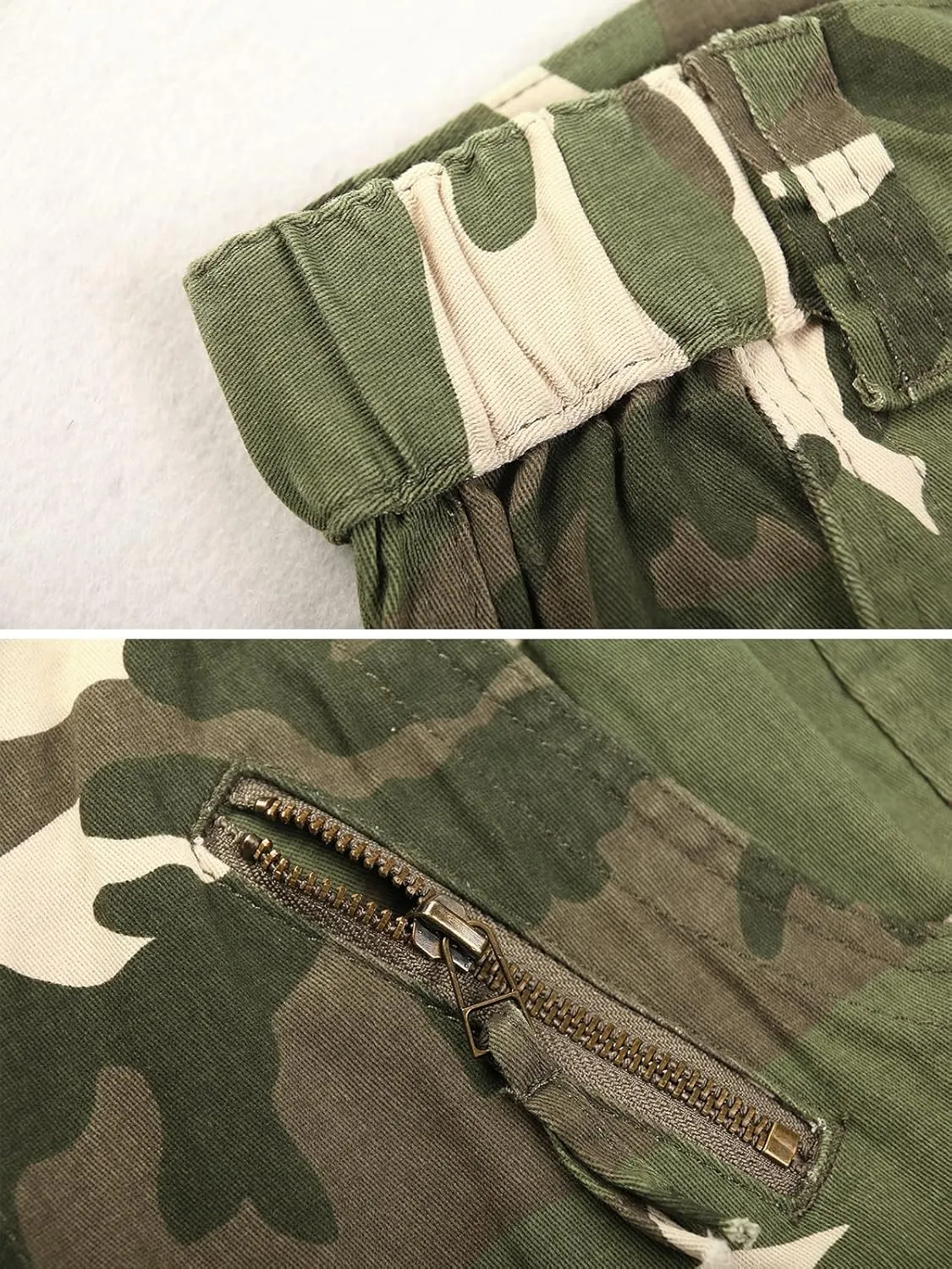 Womens Stretch Casual Cargo Work Pants Camo Combat Tactical Travel Pants with 8 Pockets