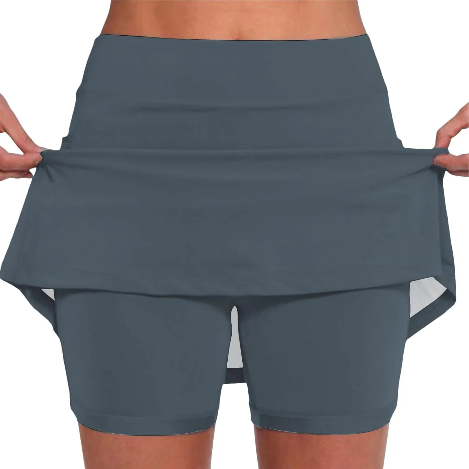 Womens Tennis Skirt with Shorts with Pockets High Waisted Skorts for Athletic Golf Running Pickleball Outfits