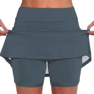 Womens Tennis Skirt with Shorts with Pockets High Waisted Skorts for Athletic Golf Running Pickleball Outfits